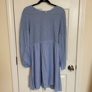 Old Navy, baby blue and white striped spring dress. XL